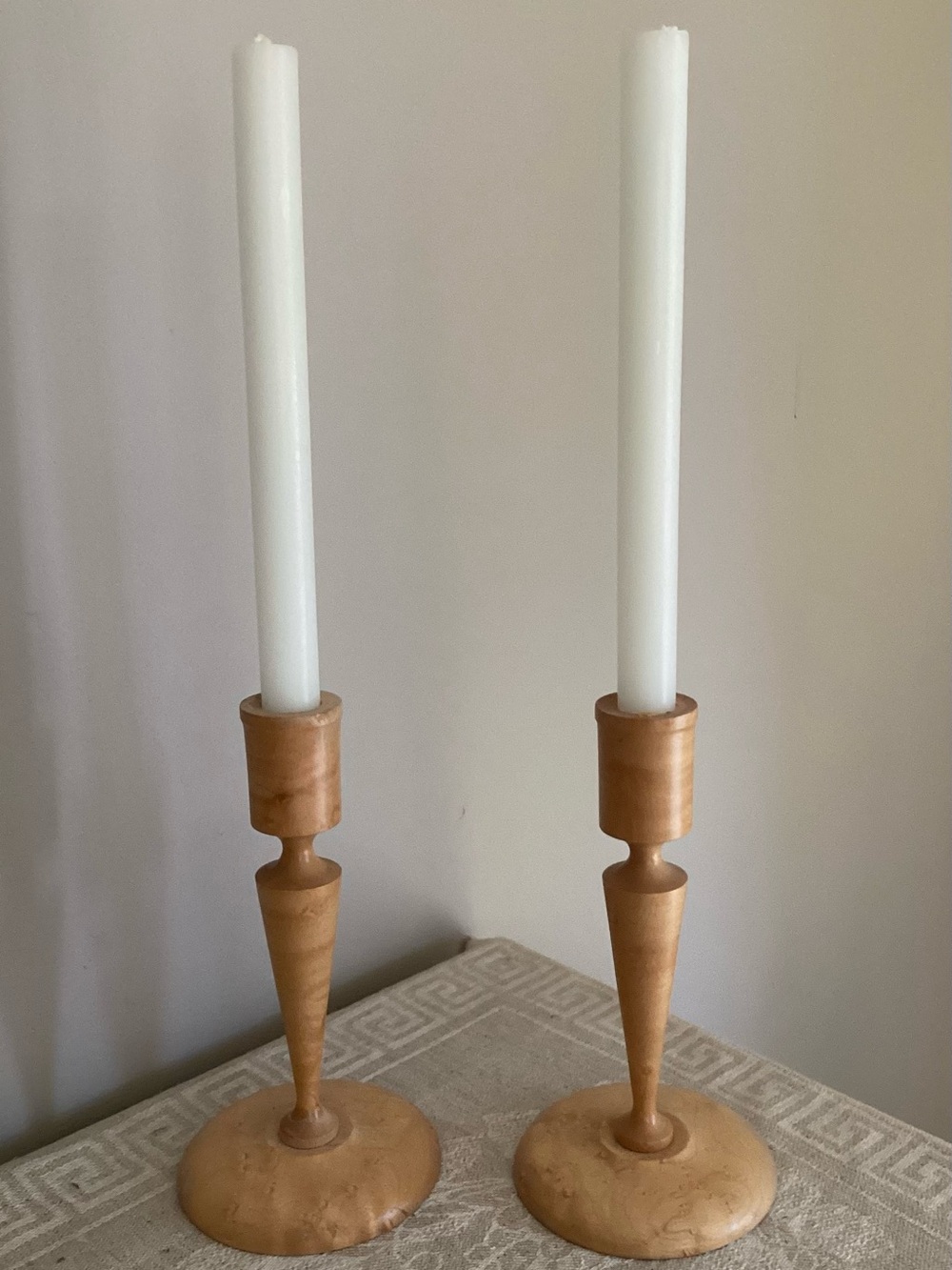 PEI Birds-eye Maple candlesticks